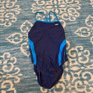 Navy blue speedo women’s swimsuit
